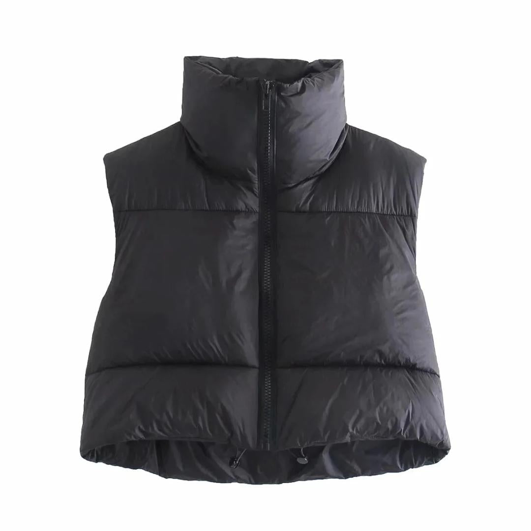 SLEEVELESS PUFFER (BLACK)