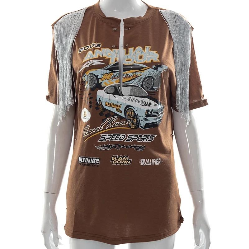 Tassel & Pins Top (Brown)