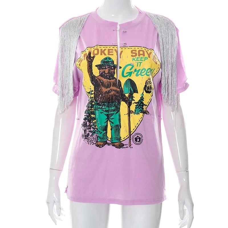 Tassel & Pins Top (Pink)