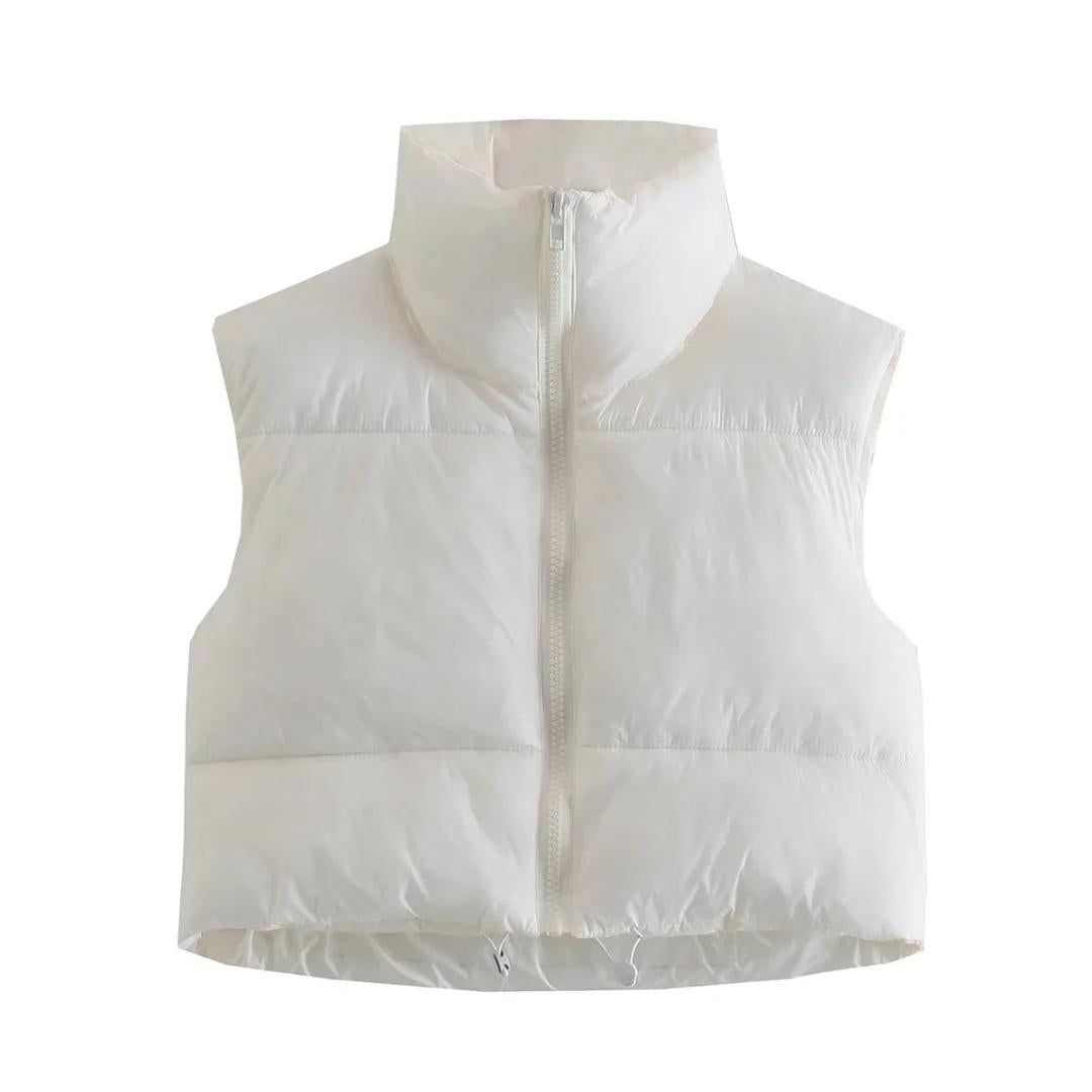 SLEEVELESS PUFFER (WHITE)